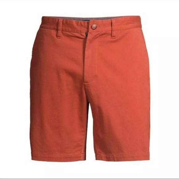 Roundtree & Yorke Vibrant Orange Flat Front Shorts - Picture 8 of 8